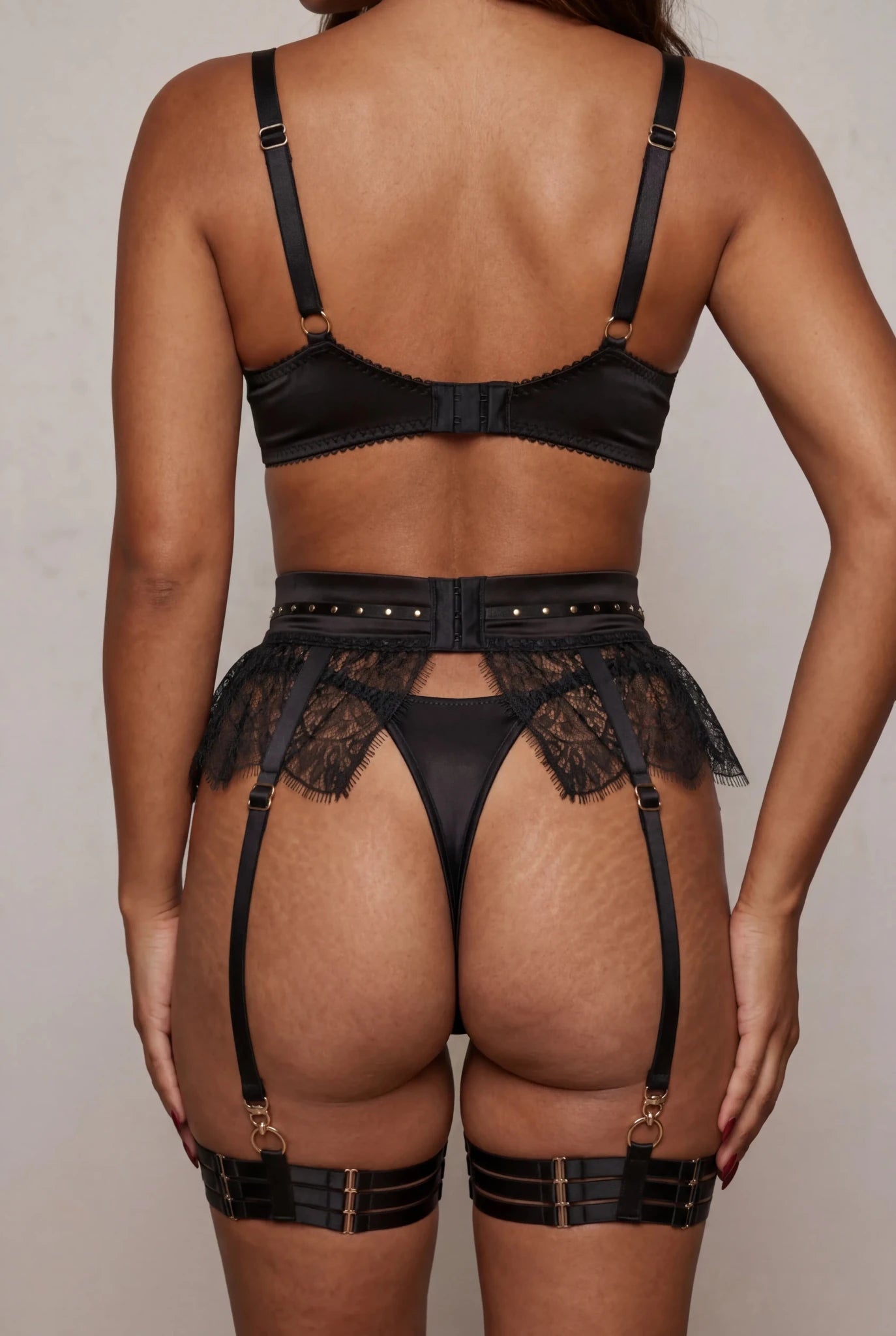 Ensemble lingerie pour femme cinq pièces - SORENTO Noir - NAKED Underwear FR