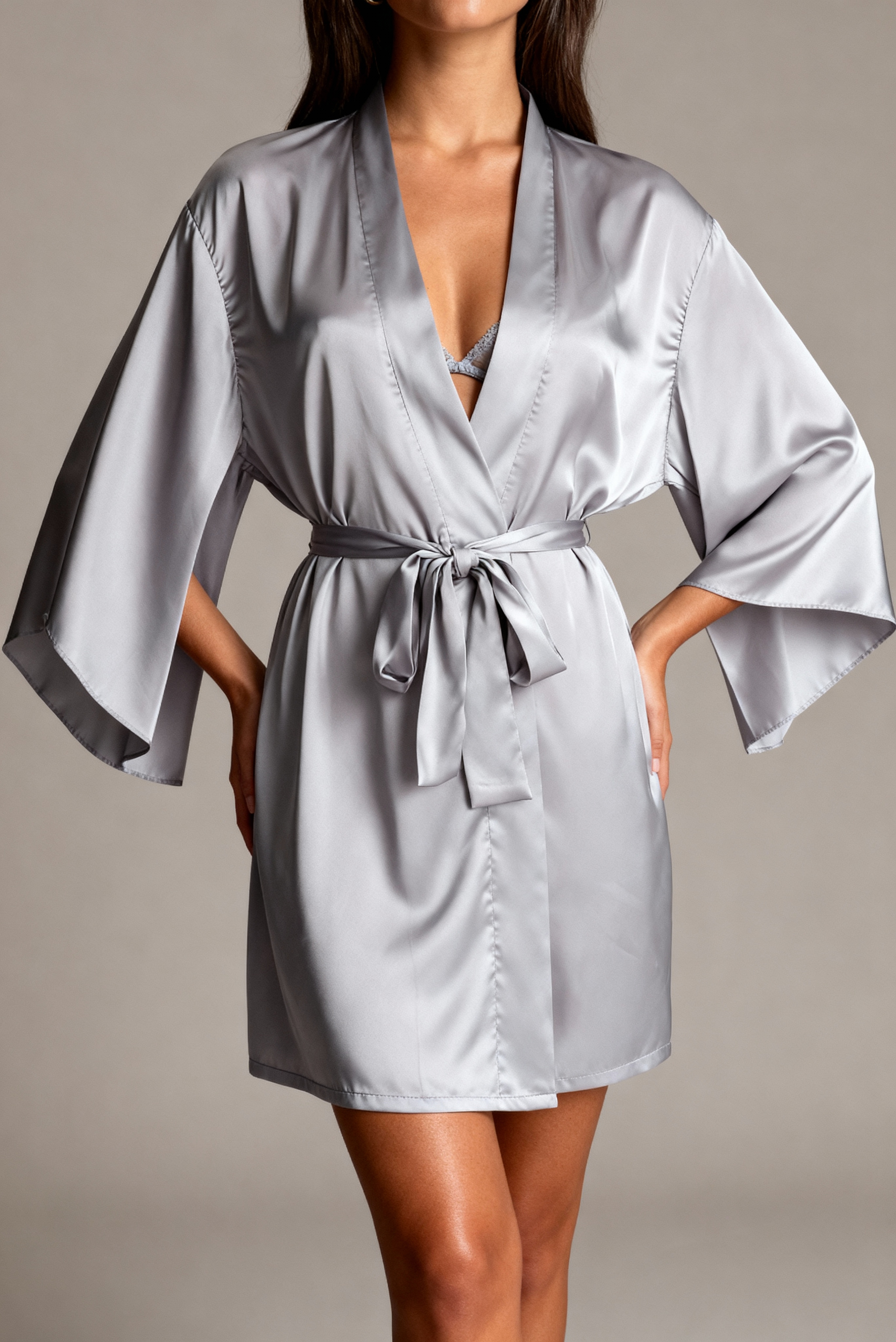 Kimono for women - Midnight Gray Lilac 