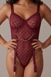 Women's bodysuit - WILD Bordeaux