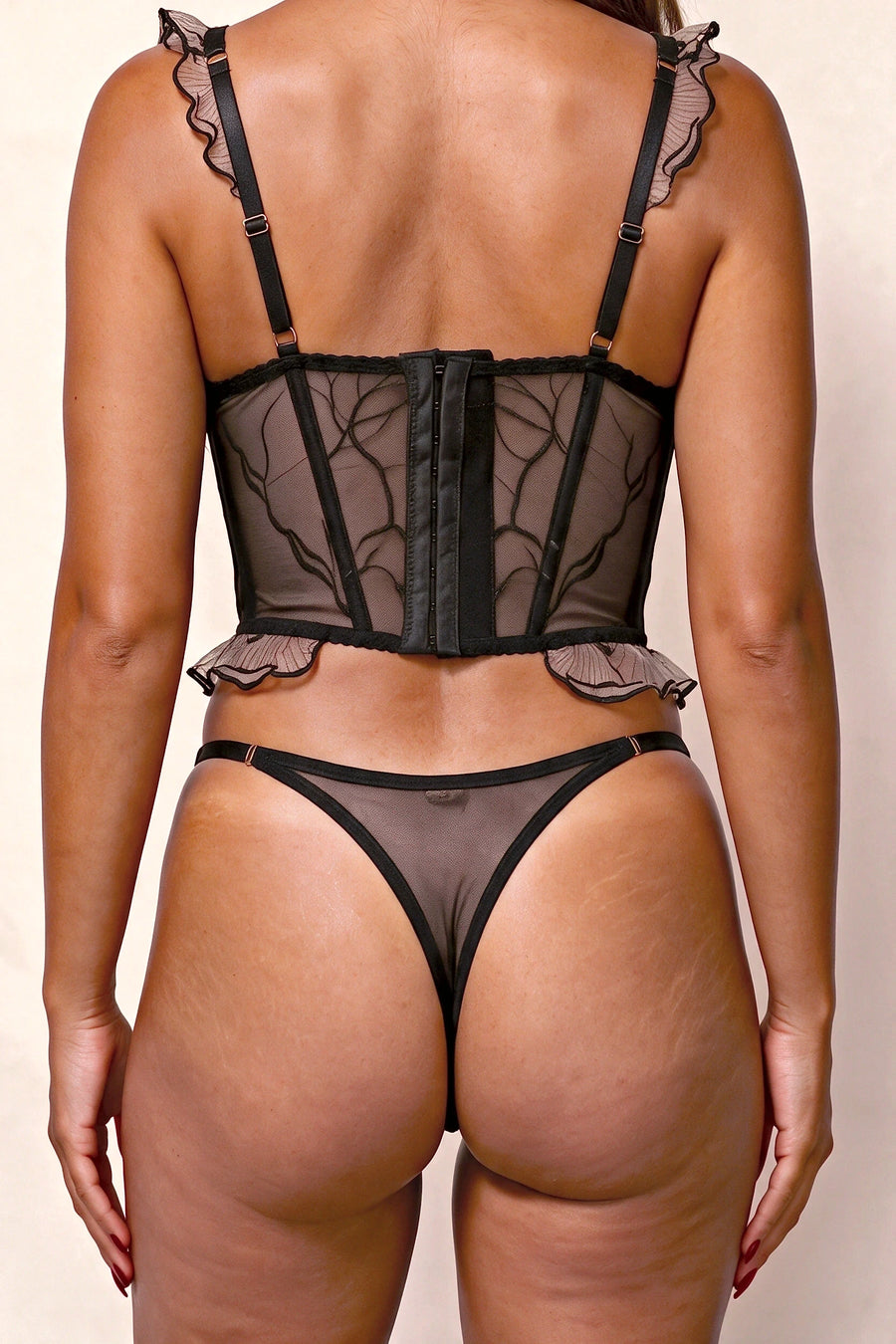 Two-piece lingerie set - FEUILYNE Black