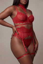 Five-piece women's lingerie set - MOON Red